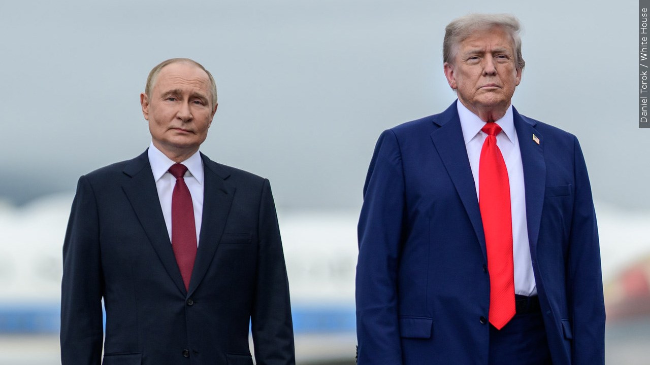 PHOTO: President Donald Trump meets with Russian president Vladimir Putin at Joint Base Elmendorf Richardson in Anchorage, Alaska, Photo Date: 08/15/2025