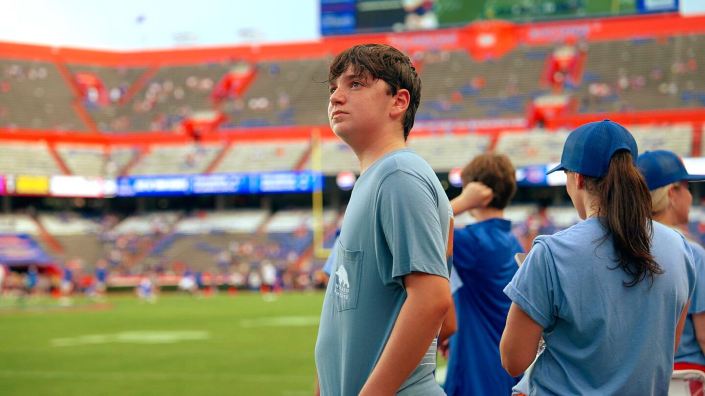 <i>CNN via CNN Newsource</i><br/>Jonah got to meet his favorite Florida player: Quarterback Aaron Philo.