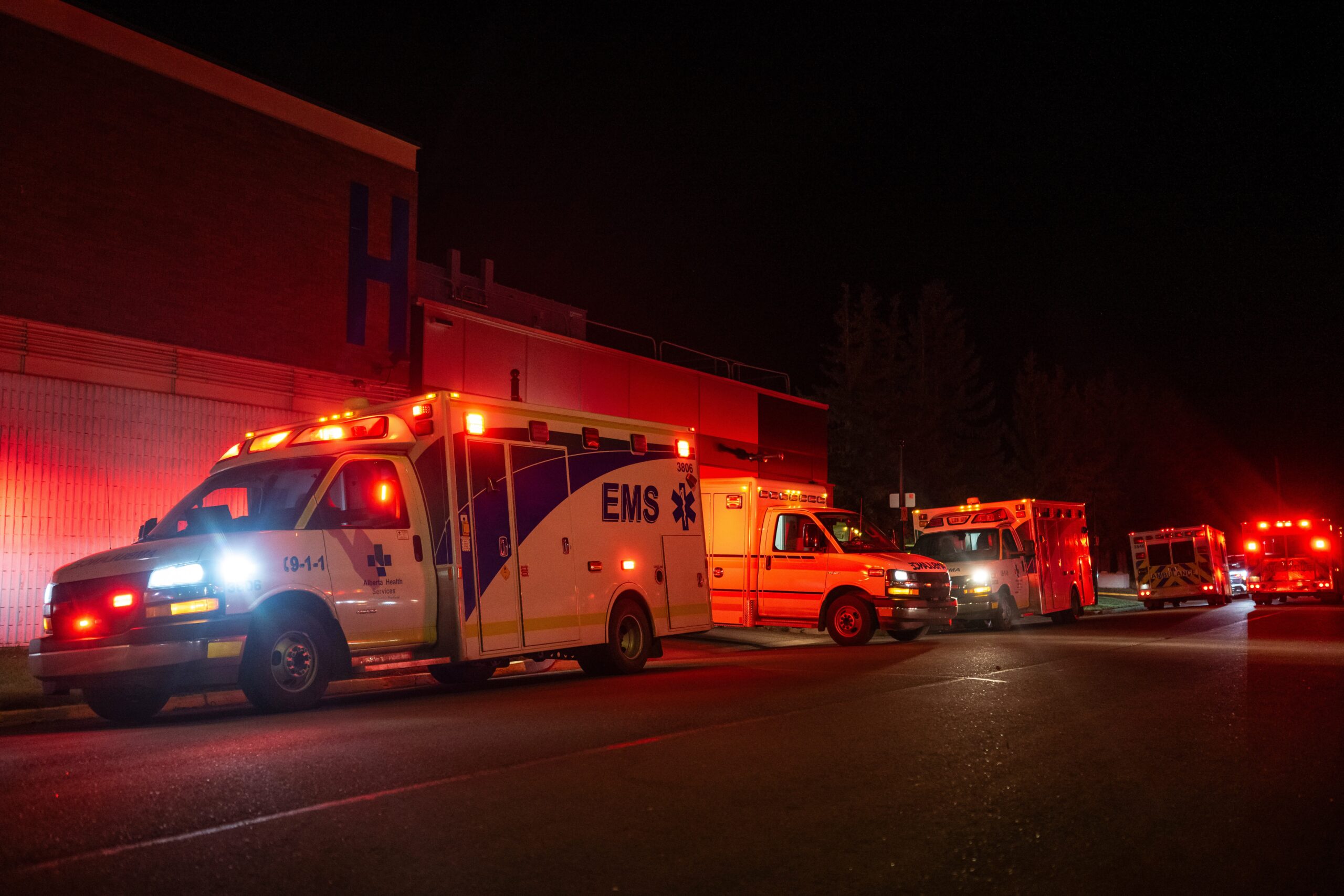 <i>John Ulan/The Canadian Press/AP via CNN Newsource</i><br/>Emergency crews and military personnel pictured after a major fire breaks out at a Canadian military base.