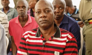 Self-proclaimed pastor Paul Mackenzie looks on during his court appearance at the Mombasa Law Court in Mombasa
