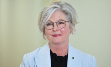 Australian independent member of parliament Helen Haines speaks to journalists at Parliament House in Canberra