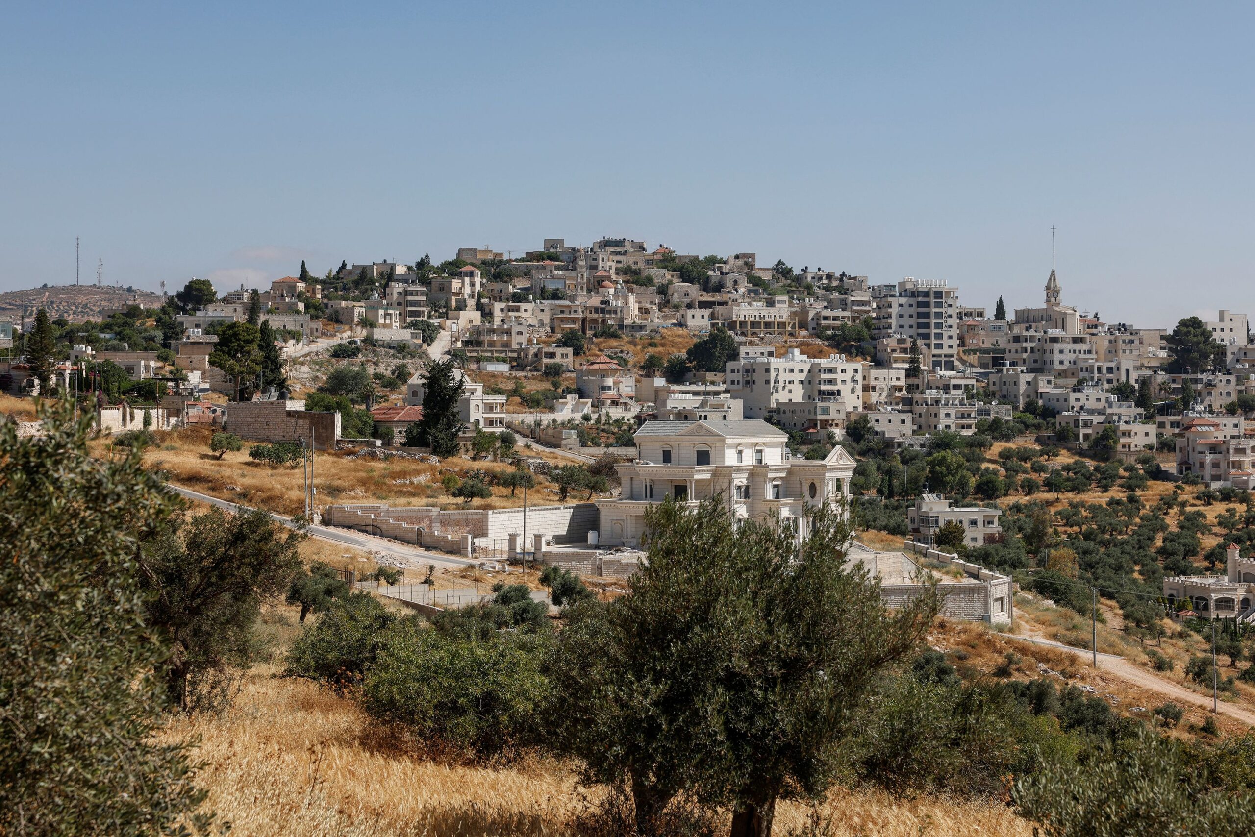 <i>Zain Jaafar/AFP/Getty Images via CNN Newsource</i><br/>A general view of the Palestinian Christian town of Taybeh
