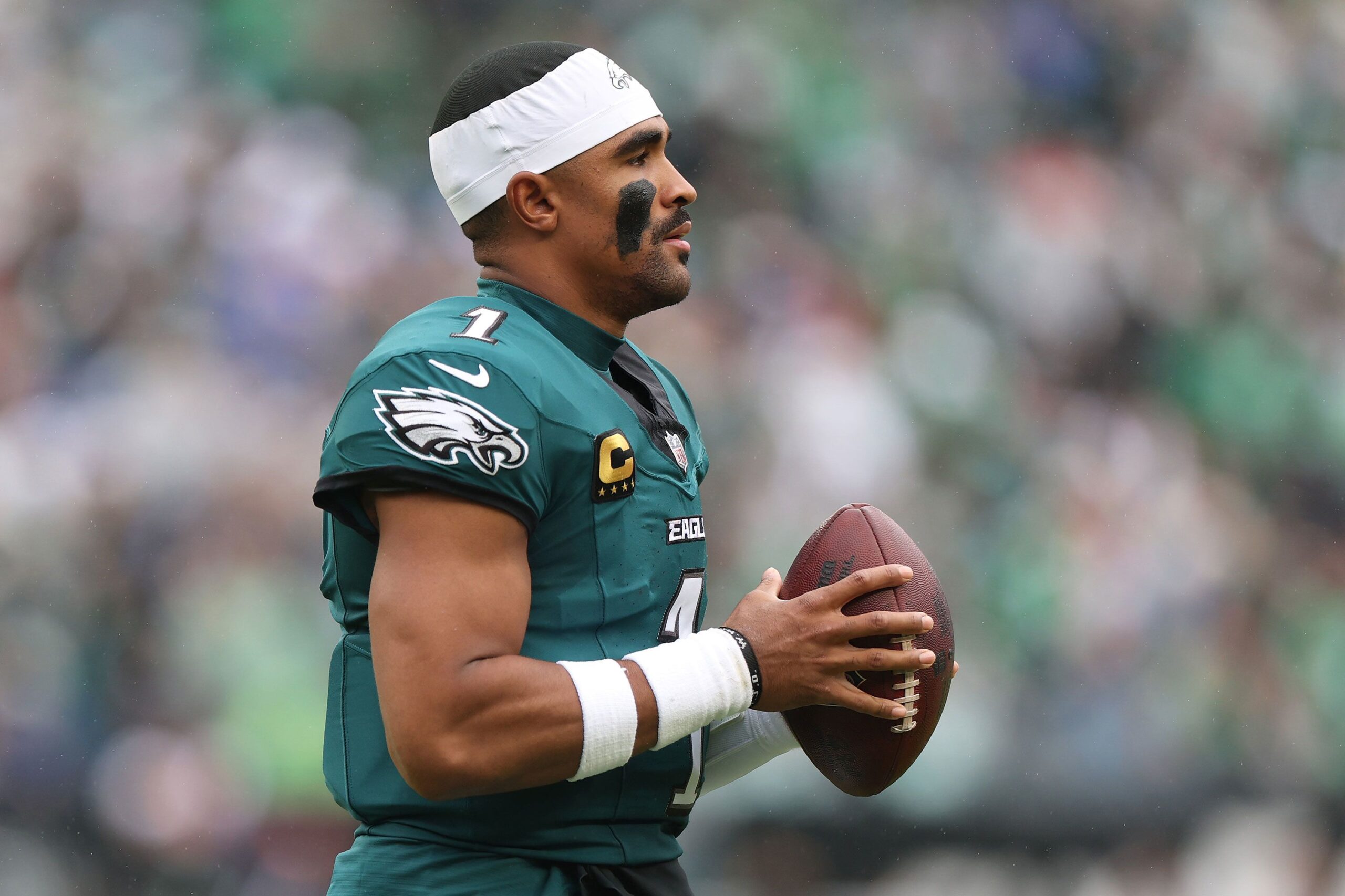 <i>Emilee Chinn/Getty Images via CNN Newsource</i><br/>Jalen Hurts’ clots might have originated with a calf injury he received during an October 4 game against the Los Angeles Rams.