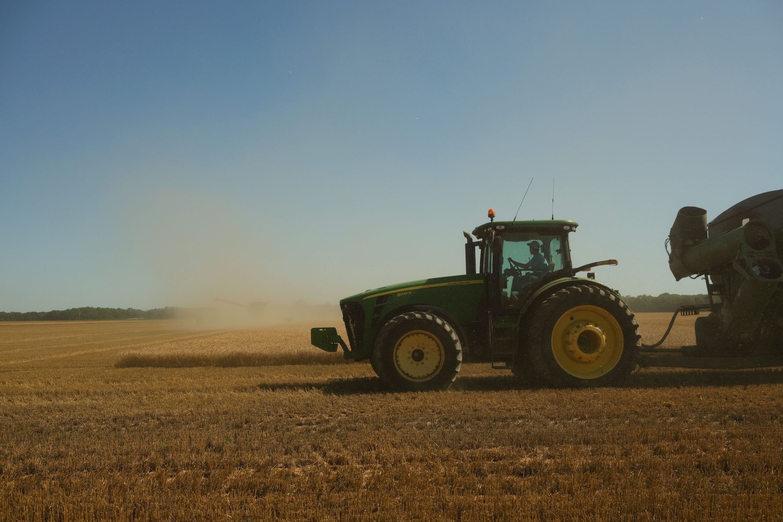 <i>Arin Yoon/Bloomberg/Getty Images/File via CNN Newsource</i><br/>A farmer harvests wheat in Culver