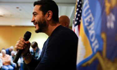Michigan Democratic Senate candidate Abdul El-Sayed at a campaign event on October 17.