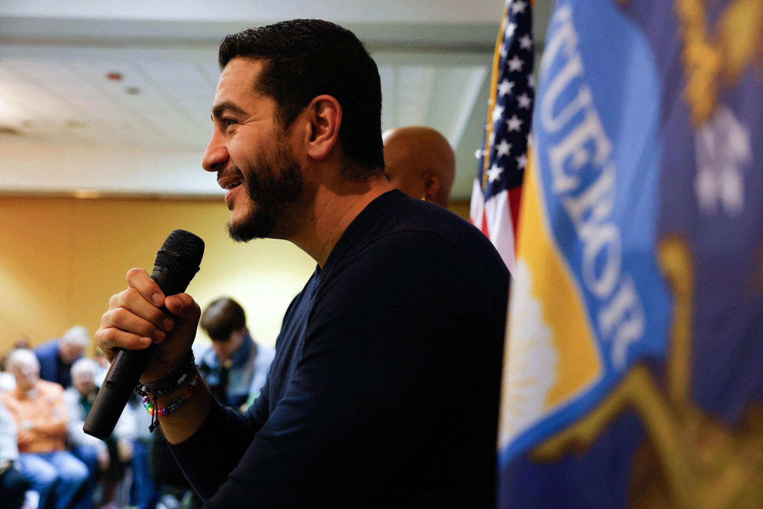 <i>Jeff Kowalsky/AFP/Getty Images via CNN Newsource</i><br/>Michigan Democratic Senate candidate Abdul El-Sayed at a campaign event on October 17.