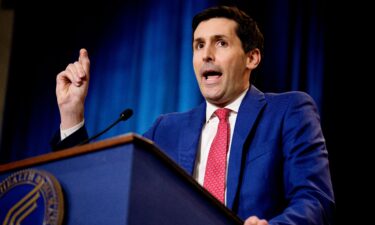 American entrepreneur and special government employee for Health and Human Services Calley Means speaks during a news conference at the Health and Human Services Department in Washington