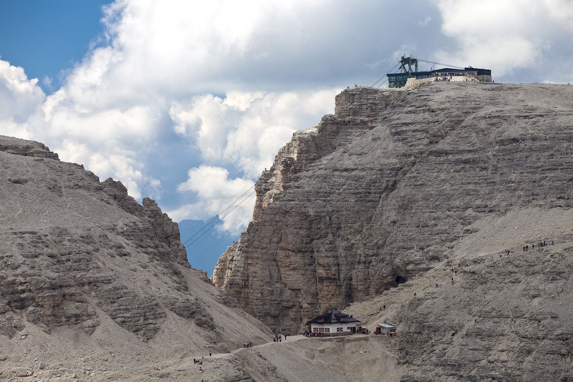 <i>Federico Meneghetti/REDA/Universal Images Group/Getty Images/File via CNN Newsource</i><br/>Forcella Pordoi can only be reached by cable car.