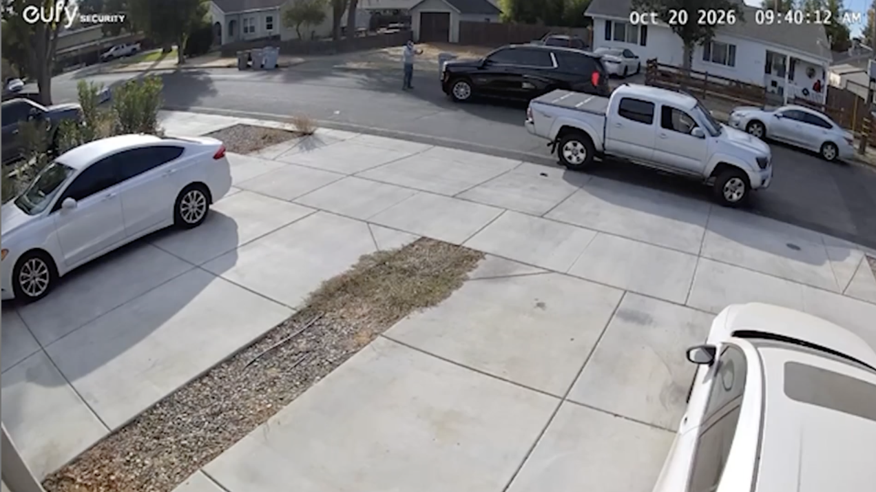 <i>Obtained by CNN via CNN Newsource</i><br/>A Northern California man was responding to a call about ICE activity in his city when surveillance footage showed he was hit by an agent in an SUV on Tuesday
