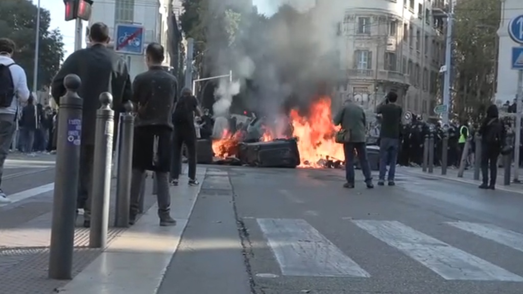 <i>BFMTV via CNN Newsource</i><br/>Curfews are now in place in several cities across France.